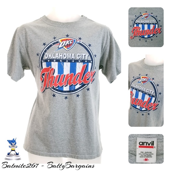 OKC Thunder Up Womens M T Shirt Gray Oklahoma City - Picture 1 of 7